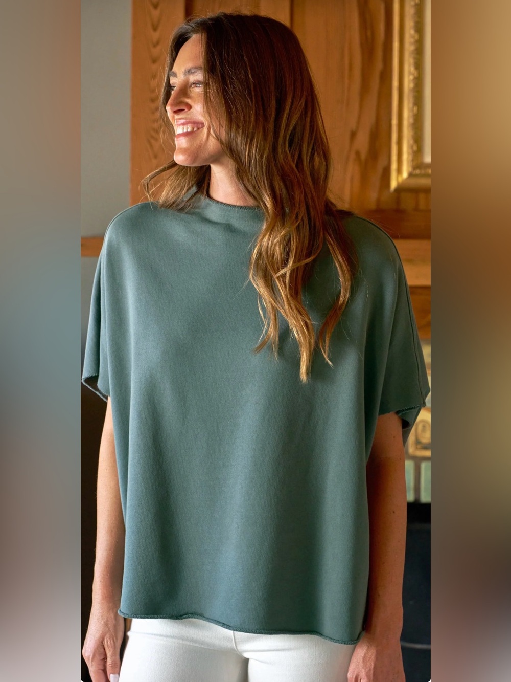 NWOT Frank and Eileen Audrey sweatshirt in rosemary, one size triple Terry